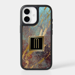 Grunge and Gold Monogram iPhone 17 Case