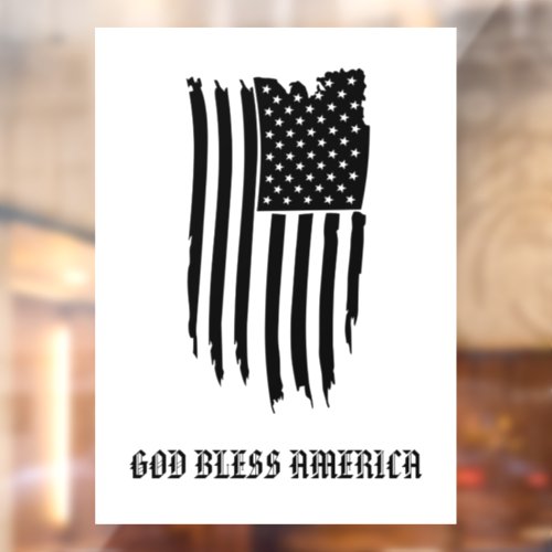  Grunge AP16 USA Flag Patriotic God Bless America Window Cling