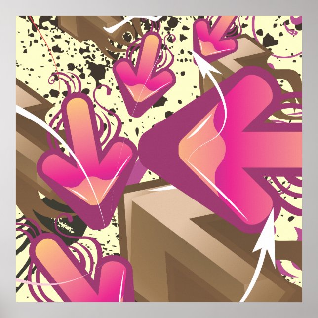 Grunge Arrows Poster (Front)