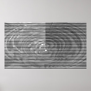 grunge art abstract rough random horizontal lines poster