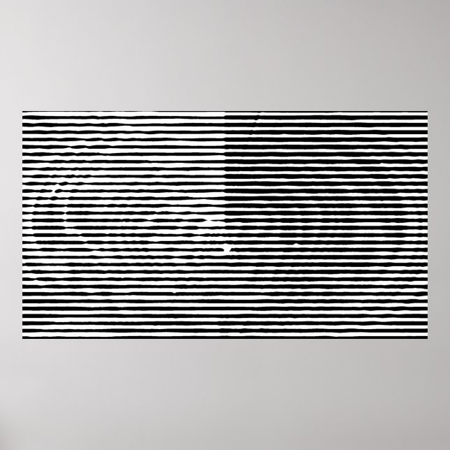 grunge art abstract rough random horizontal lines  poster (Front)