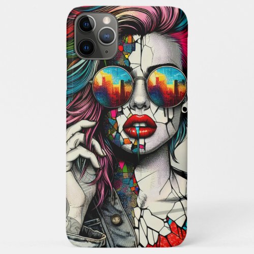 Grunge Art  Fractured Woman Abstract iPhone 11 Pro Max Case