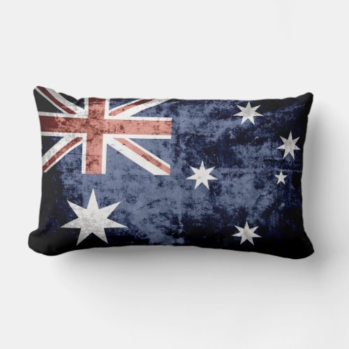 Grunge Australia Flag 2 Lumbar Pillow