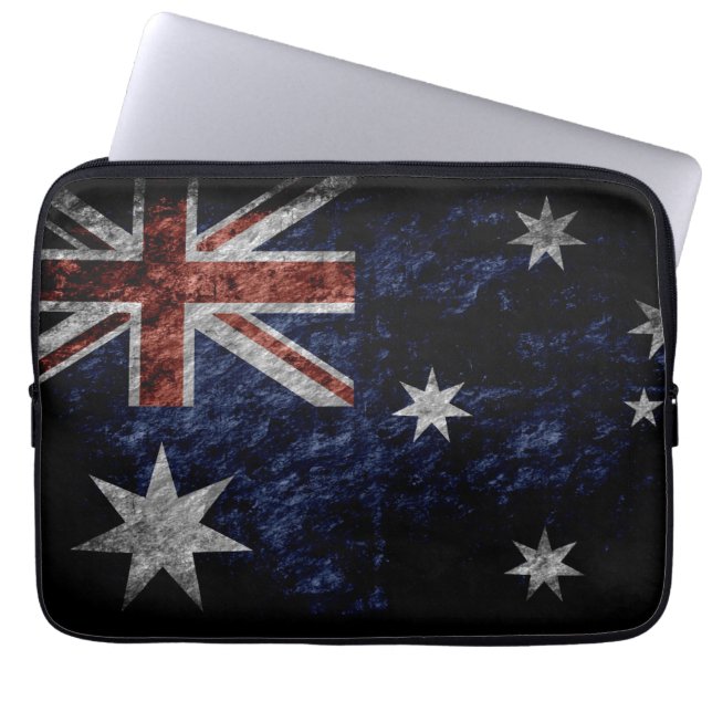 Grunge Australia Flag 4 Laptop Sleeve (Front)