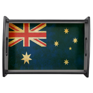 Grunge Australian Flag Premium Serving Tray