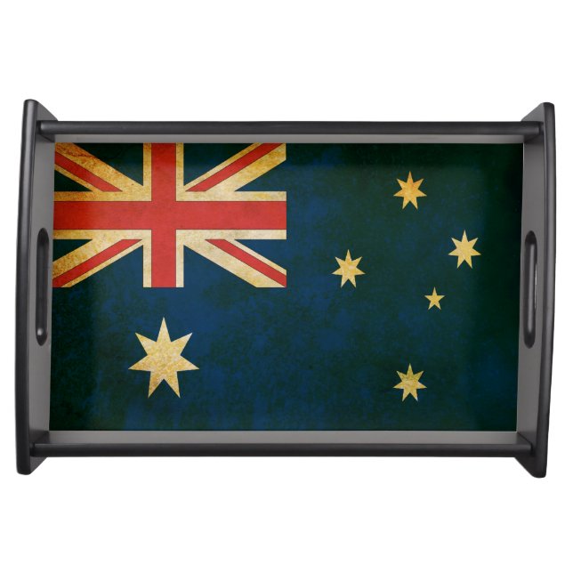 Grunge Australian Flag Premium Serving Tray (Front)