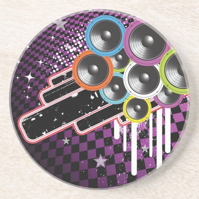 Grunge background drink coaster (Front)