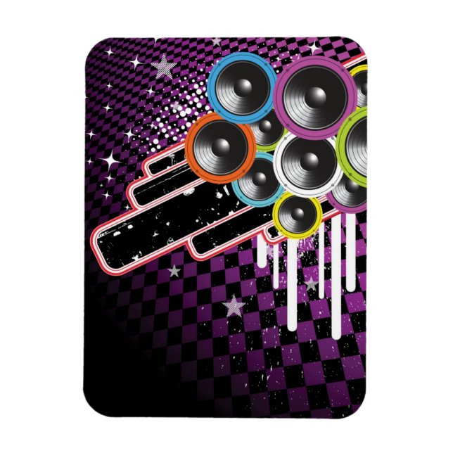 Grunge background magnet (Vertical)