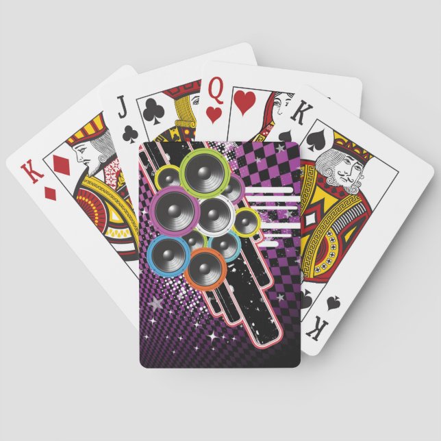 Grunge background poker cards (Back)