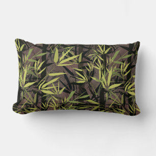 Grunge bamboo forest. lumbar pillow