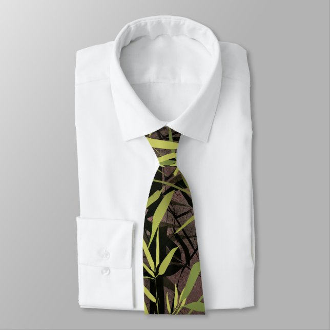 Grunge bamboo forest.  neck tie (Tied)