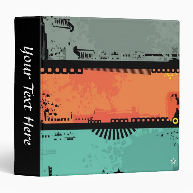 Grunge banners illustration 2 binder (Front/Spine)