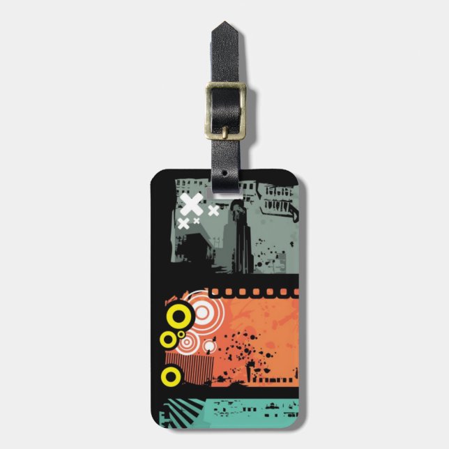 Grunge banners illustration 2 luggage tag (Front Vertical)
