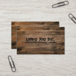 Grunge Barn Wood  Construction Carpentry Business Card at Zazzle