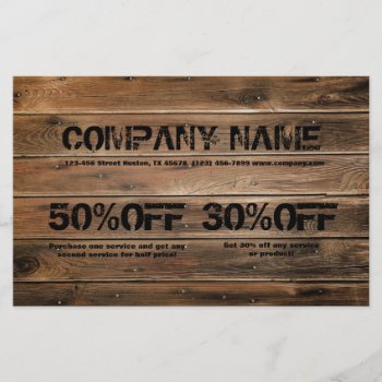 Grunge Barn Wood  Construction Carpentry Flyer by businesscardsdepot at Zazzle