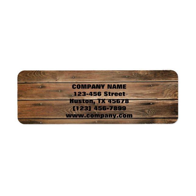 grunge barn wood  Construction Carpentry Label (Front)