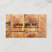 grunge Barn wood texture Construction Carpentry Business Card (Front)