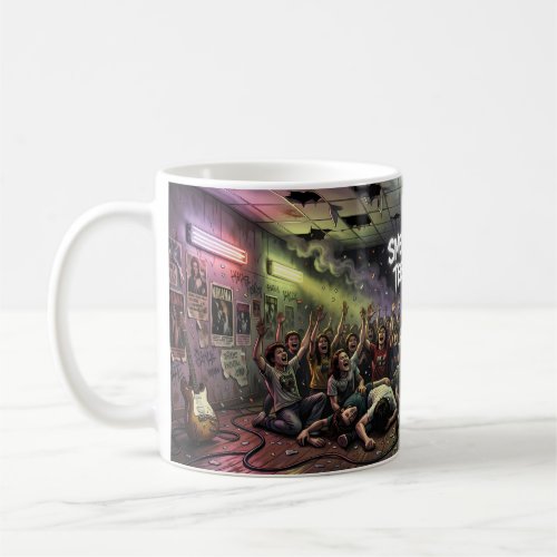 Grunge Basement Rebellion Concert Art Mug