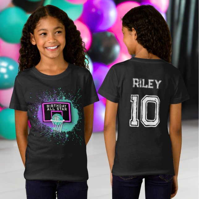 Grunge Basketball Paint Splatter Birthday All Star T-Shirt (Creator Uploaded)