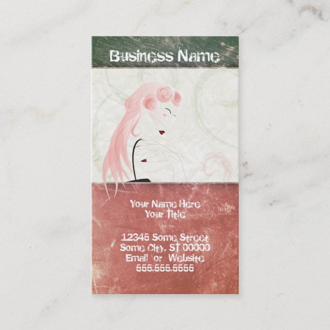 grunge beauty business card (Front)