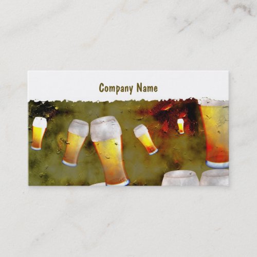 Grunge Beer Business Cards