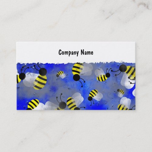 Grunge Bees Business Card Template