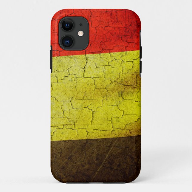 Grunge Belgium flag Case-Mate iPhone Case (Back)