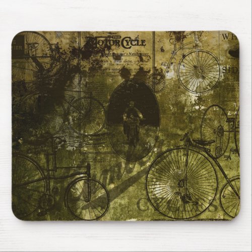 Grunge Bicycles Mousepad