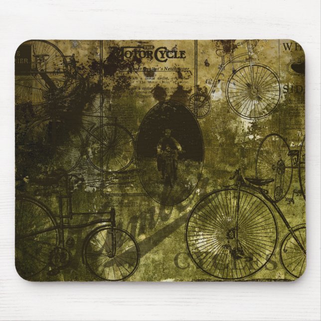 Grunge Bicycles Mousepad (Front)