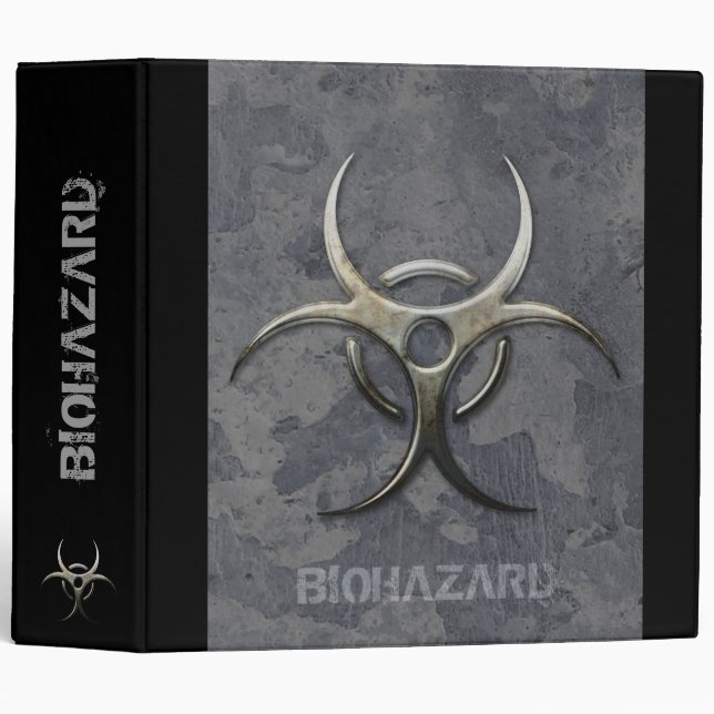 Grunge Biohazard organizer - 2.0" Binder (Front/Spine)