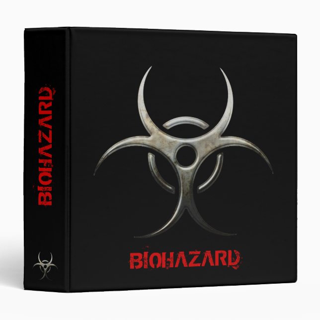 Grunge Biohazard organizer 3 Ring Binder (Front/Spine)