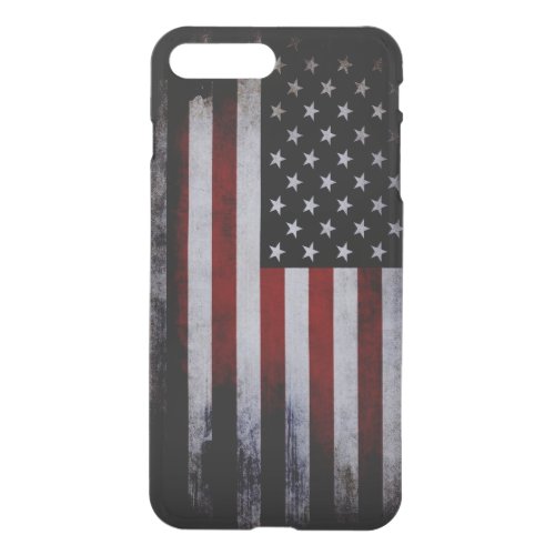 Grunge Black American Flag iPhone 8 Plus7 Plus Case
