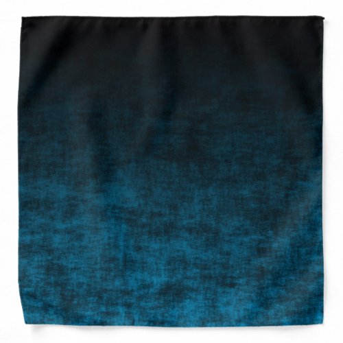 Grunge Black and Blue Ombre Bandana