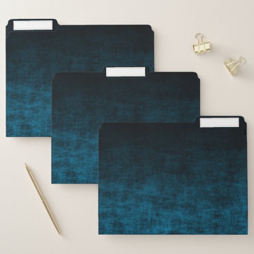 Grunge Black and Blue Ombre File Folder