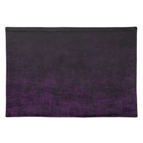 Grunge Black and Purple Ombre Cloth Placemat