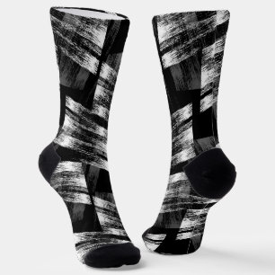 Grunge black and white abstraction. socks