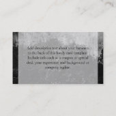 Grunge Black Paint Faux Finish Design Business Card (Back)