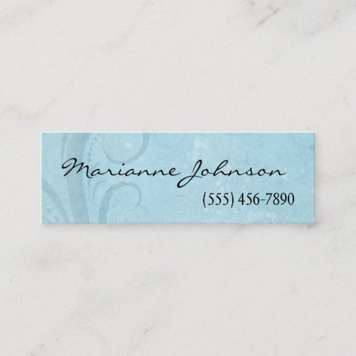Customizable Grunge Blue And Aqua Distressed Profile Card Business Cards