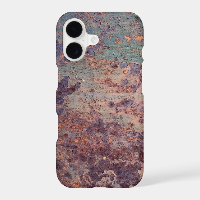 Grunge Blue Rusted Metal Pattern Iphone Case (Back)