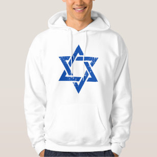 Israel Star Of David Symbol Country Israeli Jewish IL Two Tone Hoodie Sweatshirt 