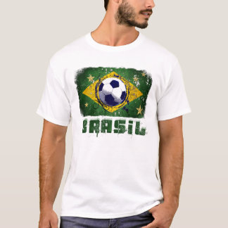 Grunge brazil soccer flag gifts T-Shirt