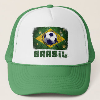 Grunge brazil soccer flag gifts trucker hat