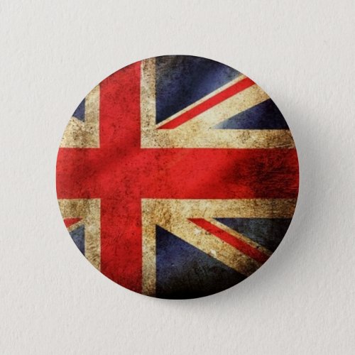 Grunge British Flag Button