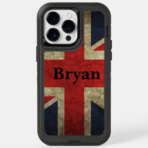 Grunge British Flag iPhone 14 Pro Max Case