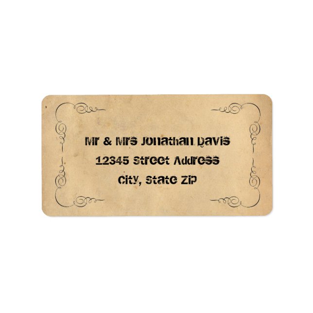 Grunge Brown Paper - Address Labels (Front)