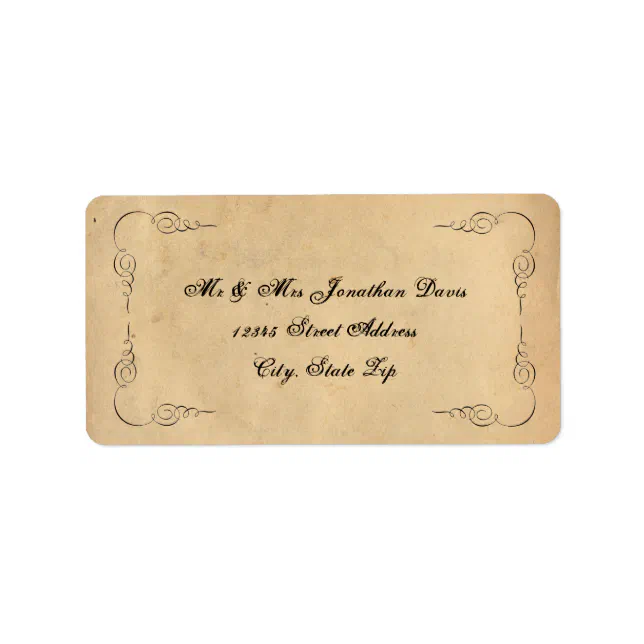 Grunge Brown Paper Address Labels Zazzle