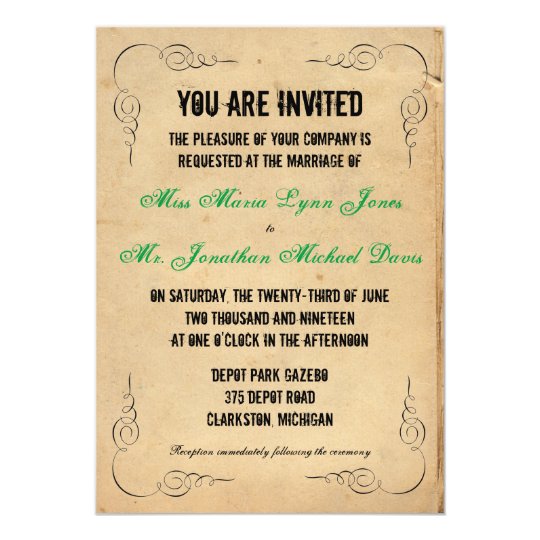 Brown Paper Wedding Invitations 3