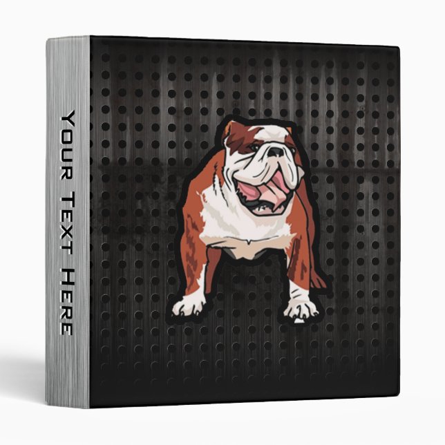 Grunge Bulldog 3 Ring Binder (Front/Spine)