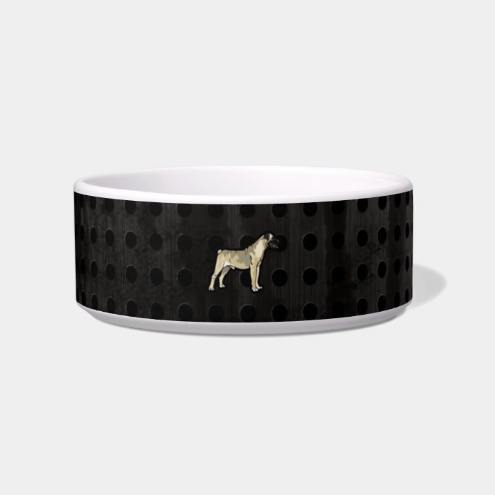 Grunge Bullmastiff Cat Food Bowls