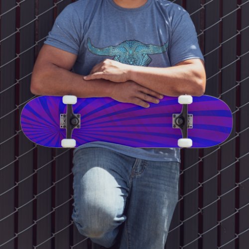 Grunge Burst blu prpl Skateboard